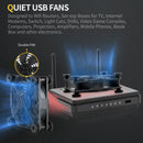 Kit Ventoinha Dupla 120mm USB Silenciosa para PC e Roteador